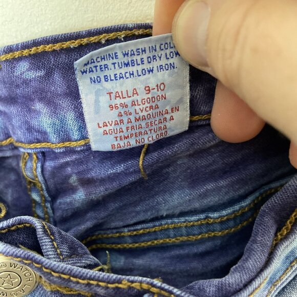 Vintage Watch LA Woman Size 28 High Waist Jeans Skinny Tie Dye 90s Stretch USA - Picture 7 of 8